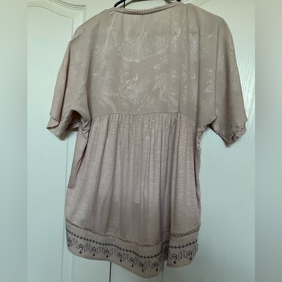 Knox Rose Floral Embroidered Blouse - Pink and Blue - Picture 2 of 5